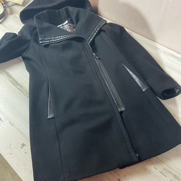 Calvin Klein Wool Zip Up Coat - Picture 6 of 15